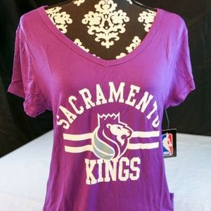 Tops - Sacramento Kings Women's Relaxed Fit V-Neck Tee Tops - Sacramento Kings Women's Relaxed Fit V-Neck Tee